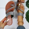 Chanclas de Moda Europeas y Americanas de Verano 2026 para Mujer, Sandalias de Exterior Talla Grande, Chanclas de Dedo para Playa