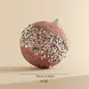 Decoración navideña transfronteriza nueva bola de espuma escaparate de ventana caucho de alta calidad bola de Navidad rosa adorno para árbol de Navidad
