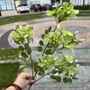 Fabricante de Flores Artificiales para Bodas Verdes Hortensia Verde Rosa Rocío de Golondrina Loto Bola de Cebolla Decoración Suave para Bodas Flor Artificial al por Mayor