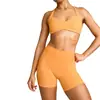 Conjunto Deportivo de Yoga Pilates Fitness ONER Transfronterizo A Prueba de Golpes Escote en V Profundo Espalda Sexy Hermosa Ropa para Fitness al Aire Libre