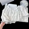 Pijama Largo de Manga Larga Estilo Princesa para Niñas para Primavera y Otoño, Algodón Fino de Nube de Dibujos Animados, Nuevo Estilo de Otoño para Niñas, Se Puede Usar al Aire Libre como Ropa de Casa