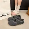 Sapatos de noite de bico fino com velcro e salto oculto, design de bolinhas, novos sapatos Mary Jane flats estilo coreano para mulheres, estilo retrô 2026