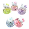 Anillo Inflable Luminoso Estéreo para Fiesta Accesorios de Resina de Gato Decoración de Diadema con Pegamento de Crema para Manualidades Pinza para el Cabello Funda de Teléfono Móvil Pegatina para Taza de Agua