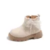 Botines tipo Martin para niña, nueva colección otoño/invierno 2026, zapatos infantiles con lazo, botines tobilleros retro estilo británico para niñas pequeñas