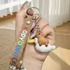 Llavero de capibara lindo de dibujos animados transfronterizo, llavero de muñeca tridimensional, colgante para mochila escolar, coche, regalo, venta al por mayor