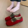 Sapatos de Ballet de Sola Macia para Primavera e Outono, Ajustados à Forma do Pé, Sapatos de Salto Baixo para Caminhada Feminina 2026 Wen Lizhen Usado na Pé Boca Rasa Incríveis
