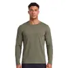 Camiseta deportiva de manga larga personalizada transfronteriza para otoño e invierno, camiseta deportiva de manga larga sin costuras con protección solar para hombre, camiseta deportiva personalizada transpirable