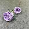 Rosa artificial individual de 2 cabezas Austin de 2 cabezas boda salón de bodas arreglo floral suave exhibición de flores de mesa flor de comercio exterior