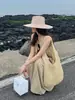 Nova Bolsa de Palha Tecida à Mão Estilo Floresta, Bolsa de Ombro de Praia para Férias na Beira-Mar, Bolsa Tote Grande de Palha Tecida à Mão Casual