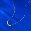 Joyería Mujing Estilo Europeo y Americano Plata S925 Colgante de Rostro Sonriente de 7 Piedras Moda y Versátil Estilo para el Trabajo Diario Collar Retráctil