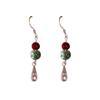 Pendientes de nicho de metal con forma de gota de agua y cristal, con personalidad, de red roja, nuevos, estilo chino, de moda nacional, estilo antiguo, estilo cheongsam, vintage.