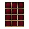Enfeites de Natal aveludados mais vendidos da Amazon, 6/8/10cm, decorações de árvore de Natal veludo cor de vinho, bolas decorativas de Natal