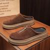Zapatos Populares para Flojos 2025 Delgados de Cuero Genuino Ultra Suave Transpirables Slip-On Zapatos de Trabajo de Suela Gruesa Retro Agujero en la Pared Zapatos de Hombre