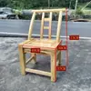 Cadeira de Madeira de Pinus, Cadeira de Madeira Maciça, Cadeira de Jantar Estilo Fazenda, Cadeira Vintage para Uso Doméstico com Encosto, Banquinho Cadeira para Sapatos de Criança, Cadeira Retro Desgastada