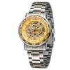 T-WINNER8012 nuevo movimiento mecánico semiautomático azul zafiro fresco reloj para hombre con correa de acero regalo