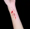 Pegatina de tatuaje de pez koi de la suerte y la fortuna estilo chino, impermeable y a prueba de sudor, para mujeres, tatuaje realista de muñeca, lavable