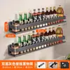 Prateleira de Armazenamento de Cozinha Porta-Temperos Caixa Multifuncional para Condimentos Prateleira de Armazenamento de Aço Inoxidável Montada na Parede Canto