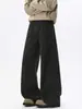Pantalones cargo de guadaña caqui deconstruidos para hombre, marca de tendencia estilo americano de primavera, corte holgado, versátiles, rectos, pierna ancha, casuales, largos.