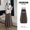 Culottes color arroz integral estilo Yamamoto para mujer, nueva colección primavera 2026, de cintura alta, adelgazantes, de corte holgado y relajado, pantalones de pierna ancha suaves y cómodos