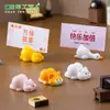 Figuras lindas de cerdito y trasero de pato sujetándose, Accesorios de decoración para casa de muñecas DIY, Adornos para coche y escritorio