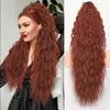 Coleta Sintética Estilo Europeo y Americano para Mujer, Cabello Largo Rizado Ondulado, Rizado Tipo Maíz Esponjoso, Coleta con Pinza de Garra, Fibra de Alta Temperatura