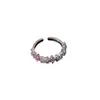 Anillo Abierto Flor Estrella de Zirconia, Moderno y Elegante, Anillo de Dedo Índice de Alta Gama, Diseño de Nicho, Anillo Dulce y Fresco Estilo Ins