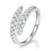 Anillo Popular de Plata S925 Imitación Moissanita para Mujer Anillo Clásico de 1 Quilate para Mujer Anillo de Pareja en Vivo