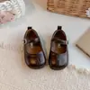 Zapatos de Cuero con Suela Suave para Niñas 2026 Primavera y Otoño Nuevos Zapatos para Niños Bebé Zapatos de Princesa Negros Mocasines para Niñas