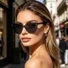 Óculos de Sol Estilo Novo Personalizados de Armação Grande Lente Única Olho de Gato para Homens e Mulheres, Sem Armação High-End Fashion Tendência