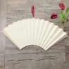 Abanico de papel Xuan plegable personalizado de 10 pulgadas estilo chino papel en blanco para inscripción abanico para caligrafía pintura creación abanico de regalo