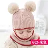 Chapéus Infantis Outono e Inverno Veludo Espessado Quente Lã Chapéus Meninos e Meninas Bebê Cachecol de Pescoço Inverno Chapéus de Tricô Atacado