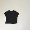 Camiseta Lisa Roupa Infantil Meninos Meninas Manga Curta Verão Infantil Estilosa Modal Respirável Bebê Camada Base Fina Top