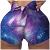 Calça de Yoga Leopardada Fashionável de Cintura Alta Elástica Shorts de Fitness com Estampa Digital para Usar por Cima Shorts Elegantes para o Dia a Dia