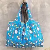 Bolsa de Compras Plegable de Gran Capacidad con Diseño de Dibujos Animados, Portátil, Ecológica, Estilo Japonés y Coreano