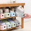 Sapateira Simples Ajustável Porta-Sapatos de Camada Dupla Plástico Sala de Estar Doméstico Dormitório Sapateira Simples Moderna
