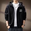 Chamarra con Capucha Pesada Estilo Americano de Gama Alta para Hombre, Nueva Tendencia Otoñal Sudadera Holgada con Estampado de Letras para Hombre