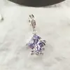 Pingente Quadrado de Zircônia Banhado a Ouro Real 18K Estrela Pequenas Contas de Gota Acessórios para Joias DIY