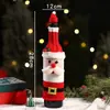 Funda de Lana Tejida para Botella de Vino Tinto Champagne Navideño Suministros Decorativos Manga para Vino de Anciano Decoraciones para Restaurante Fiesta Festival