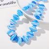 Cuentas de vidrio de concha bicolor de floración fresca diy hecho a mano lindo pulsera pulsera collar material con cuentas al por mayor