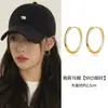 Pendientes de Aro Grandes Lisos de Plata Pura 999 para Mujer, Lujo Ligero de Alta Gama, Clips para Orejas de Aro Lisos, Aretes de Botón, Accesorios Populares para Orejas