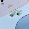 Pendientes Retro Europeos y Americanos de Plata de Ley S925 con Forma de Ancla Corazón y Circonita para Mujer, Moda de Nicho con un Toque de Lujo, Pendientes de Moda Tachonados de Diamantes