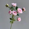 7 Rosas de Camelia Artificiales, Flores Artificiales, Ciruelo de Té Artificial de Rama Única, Decoración de Sala de Estar, Arreglo de Flores de Rosa para Paisajismo Exterior