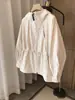 ¡Mi favorito personal!! Tejido impermeable de alta densidad, cintura con cordón para un efecto adelgazante, gabardina con capucha para mujer, nueva para otoño