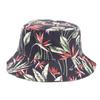 Sombrero de Pescador de Hojas Europeo y Americano para Mujer Estilo Japonés Algodón y Lino Estampado Sombrero de Cubeta Verano Ocio al Aire Libre Versátil Sombrero de Protección Solar