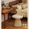 Silla de Maquillaje Moderna para Habitación de Vestir de Chicas Taburete Giratorio de Color Crema Luz de Lujo Silla de Tocador de Gama Alta Asiento para Vestidor