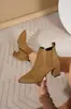Botines de tobillo para mujer, nuevo estilo otoño e invierno, tacón grueso, botines elegantes de punta, cremallera lateral, forro de felpa para abrigar, botas de moda nuevas