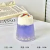 Taza de Café Transparente Estilo Japonés Monte Fuji para Uso en Casa, Taza de Bebida de Leche y Frío de Moda