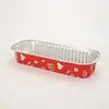 Cartón de lata resistente al horneado de 200 ml rectangular papel de aluminio queso horneado soporte para durián horneado maíz batata horno horneado especial