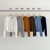 [Especial de Otoño] Suéter de Punto de Color Sólido Estilo Coreano de Otoño Lana Protector Solar Manga Larga Tirantes Conjunto de Dos Piezas 65389