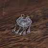 Colgante de calabaza accesorios de la suerte accesorios corriendo flores pequeñas anticuadas tres-siete plata monedero retro anillo colgante de tirar accesorios DIY
